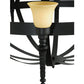 Meyda Lighting Pontoise 72" 15-Light 2-Tier Blackwash Chandelier With Beige Scavo Shade Glass