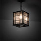Meyda Lighting Pontrefract 14" Oil Rubbed Bronze Lantern Mini Pendant Light With Clear Seeded Shade Glass