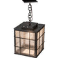 Meyda Lighting Pontrefract 14" Oil Rubbed Bronze Lantern Mini Pendant Light With Clear Seeded Shade Glass