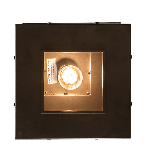 Meyda Lighting Pontrefract 14" Oil Rubbed Bronze Lantern Mini Pendant Light With Clear Seeded Shade Glass