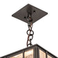 Meyda Lighting Pontrefract 14" Oil Rubbed Bronze Lantern Mini Pendant Light With Clear Seeded Shade Glass