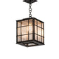 Meyda Lighting Pontrefract 14" Oil Rubbed Bronze Lantern Mini Pendant Light With Clear Seeded Shade Glass