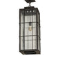Meyda Lighting Pontrefract 17" Hammered Oil Rubbed Bronze Lantern Pendant Light With Clear Seeded Shade Glass
