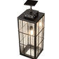 Meyda Lighting Pontrefract 17" Hammered Oil Rubbed Bronze Lantern Pendant Light With Clear Seeded Shade Glass