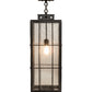 Meyda Lighting Pontrefract 17" Hammered Oil Rubbed Bronze Lantern Pendant Light With Clear Seeded Shade Glass