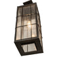 Meyda Lighting Pontrefract 17" Hammered Oil Rubbed Bronze Lantern Pendant Light With Clear Seeded Shade Glass