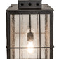 Meyda Lighting Pontrefract 17" Hammered Oil Rubbed Bronze Lantern Pendant Light With Clear Seeded Shade Glass