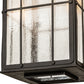 Meyda Lighting Pontrefract 17" Hammered Oil Rubbed Bronze Lantern Pendant Light With Clear Seeded Shade Glass