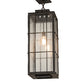 Meyda Lighting Pontrefract 17" Hammered Oil Rubbed Bronze Lantern Pendant Light With Clear Seeded Shade Glass