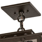 Meyda Lighting Pontrefract 17" Oil Rubbed Bronze Lantern Pendant Light With Clear Seeded Shade Glass