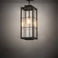 Meyda Lighting Pontrefract 17" Oil Rubbed Bronze Lantern Pendant Light With Clear Seeded Shade Glass