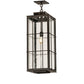 Meyda Lighting Pontrefract 17" Oil Rubbed Bronze Lantern Pendant Light With Clear Seeded Shade Glass