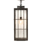 Meyda Lighting Pontrefract 17" Oil Rubbed Bronze Lantern Pendant Light With Clear Seeded Shade Glass