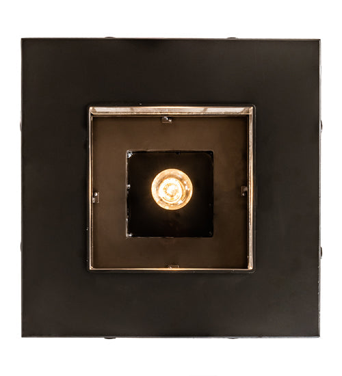 Meyda Lighting Pontrefract 17" Oil Rubbed Bronze Lantern Pendant Light With Clear Seeded Shade Glass