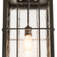 Meyda Lighting Pontrefract 17" Oil Rubbed Bronze Lantern Pendant Light With Clear Seeded Shade Glass