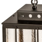 Meyda Lighting Pontrefract 17" Oil Rubbed Bronze Lantern Pendant Light With Clear Seeded Shade Glass