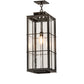 Meyda Lighting Pontrefract 17" Oil Rubbed Bronze Lantern Pendant Light With Clear Seeded Shade Glass
