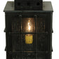 Meyda Lighting Pontrefract 6" Oil Rubbed Bronze Lantern Wall Sconce With Clear Seeded Shade Glass