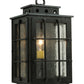 Meyda Lighting Pontrefract 6" Oil Rubbed Bronze Lantern Wall Sconce With Clear Seeded Shade Glass