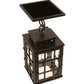 Meyda Lighting Pontrefract 8" Oil Rubbed Bronze Lantern Pendant Light With Clear Seeded Shade Glass
