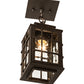 Meyda Lighting Pontrefract 8" Oil Rubbed Bronze Lantern Pendant Light With Clear Seeded Shade Glass