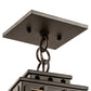 Meyda Lighting Pontrefract 8" Oil Rubbed Bronze Lantern Pendant Light With Clear Seeded Shade Glass