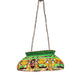 Meyda Lighting Pool Shark 32" 6-Light Mahogany Bronze Island Pendant Light With Multi-Colored Shade Glass