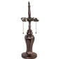 Meyda Lighting Poplar Leaf 24" 2-Light Mahogany Bronze Table Lamp With Beige Iridescent Shade Glass
