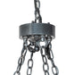 Meyda Lighting Porta 54" 20-Light 2-Tier Charcoal Gray Chandelier With White Statuario Idalight Shade
