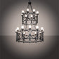 Meyda Lighting Porta 54" 20-Light 2-Tier Charcoal Gray Chandelier With White Statuario Idalight Shade