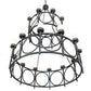 Meyda Lighting Porta 54" 20-Light 2-Tier Charcoal Gray Chandelier With White Statuario Idalight Shade