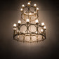 Meyda Lighting Porta 60" 20-Light Gold Metallic Chandelier With White Statuario Idalight Shade Glass