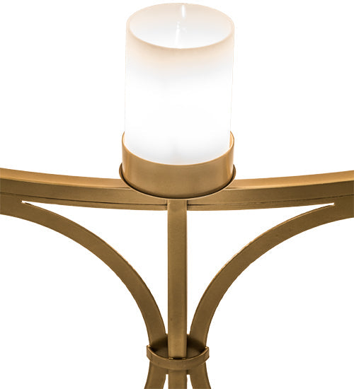 Meyda Lighting Porta 60" 20-Light Gold Metallic Chandelier With White Statuario Idalight Shade Glass