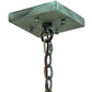 Meyda Lighting Porte Cochere 18"Sq 4-Light Verdigris Pendant Light With Beige Light Shade Glass