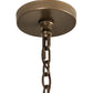 Meyda Lighting Porte Tournante 15" 4-Light Brown Metallic Pendant Light With Ivory Faux Candlelight