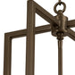Meyda Lighting Porte Tournante 15" 4-Light Brown Metallic Pendant Light With Ivory Faux Candlelight