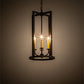Meyda Lighting Porte Tournante 15" 4-Light Oil Rubbed Bronze Pendant Light With Ivory Faux Candlelight