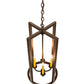Meyda Lighting Porte Tournante 15" 4-Light Oil Rubbed Bronze Pendant Light With Ivory Faux Candlelight