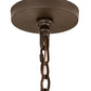 Meyda Lighting Porte Tournante 15" 4-Light Oil Rubbed Bronze Pendant Light With Ivory Faux Candlelight