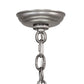 Meyda Lighting Porte Tournante 43" 8-Light Nickel Powder Coat Chandelier Light With White Linen Textrene Shade