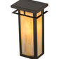 Meyda Lighting Portico 6" Oil Rubbed Bronze Mission Wall Sconce With Beige Iridescent Shade Glass