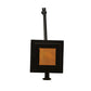 Meyda Lighting Portico 6" Textured Black Mission Wall Sconce With Beige Iridescent Shade Glass