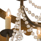 Meyda Lighting Pradelles 36" 6-Light Chandelier With Ivory Faux Candlelight