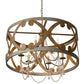 Meyda Lighting Pradelles 36" 6-Light Chandelier With Ivory Faux Candlelight