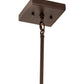 Meyda Lighting Prairie 14" Mahogany Bronze Dragonfly Pendant Light With Ruby & Blue Shade Glass