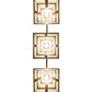 Meyda Lighting Prairie Arrowhead 48" 3-Light Matte Buttered Brass Island Pendant Light With Multi-Colored Shade Glass