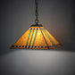Meyda Lighting Prairie Corn 18" Mahogany Bronze Pendant Light With Stained Shade Glass