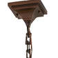 Meyda Lighting Prairie Corn 24" 4-Light Mahogany Bronze Inverted Pendant Light With Amber & Green Shade Glass