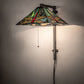 Meyda Lighting Prairie Dragonfly 13" Craftsman Brown Wall Sconce With Multi-Colored Stained Shade Glass