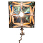 Meyda Lighting Prairie Dragonfly 13" Craftsman Brown Wall Sconce With Multi-Colored Stained Shade Glass